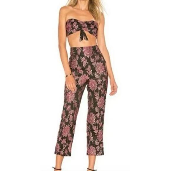 FOR‎ LOVE AND LEMONS LUELLA  SET  CIGARETTE PANT AND CROP TOP NWT - Picture 1 of 15